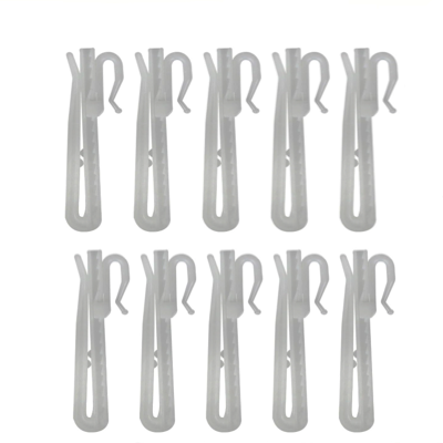 HardwareCity PVC Long Hooks For Pleated Curtains 10PC/PACK